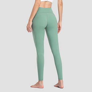 Leggings para Mujer de Fabricación Propia, Diseña Tu Propio Logotipo, Cintura Elástica, Color Sólido, Leggings de Yoga para Mujer BY BS - Product Image 4