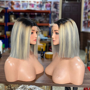 Perruques Bob en cheveux humains naturels, produits capillaires vietnamiens bruts, perruques lisses et soyeuses, Lace Front en dentelle suisse HD, vente chaude - Product Image 3