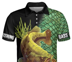 Polo de pêche pour hommes de qualité supérieure, logo personnalisé, 100% polyester, UPF 50, séchage rapide, manches longues, léger, respirant - Product Image 5