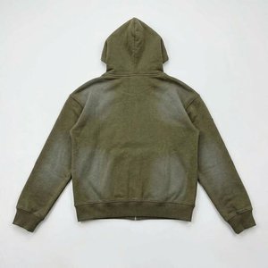 Olive Green Graphic Men’s Hoodies Shorts Set Custom Embroidery Logo Streetwear Tracksuits Casual Jogger Fashion Apparel Hoodies - Product Image 3