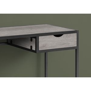 Scrivania Moderna Contemporanea da 42 Pollici per Ufficio Domestico con Cassetti Portaoggetti, Laminato Grigio e Metallo Nero per Lavoro con Laptop - Product Image 3