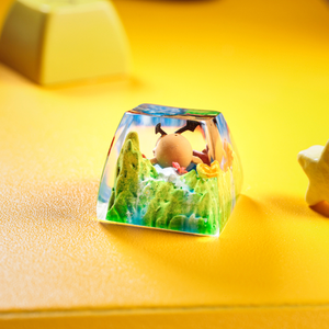 คีย์แคปช่างฝีมือแห่งป่าลึกลับ, คีย์แคปแบบกำหนดเอง, คีย์แคปอนิเมะน่ารัก, คีย์แคปสีเขียว, ชุดคีย์แคป, คีย์แคปไม้ - Product Image 5