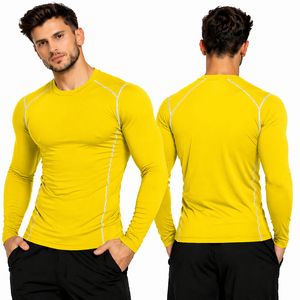 2026 Breathable Four-Way Stretch Compression Shirt <b>Men</b> Gym Training Fitness Wear Moisture Wicking Performance <b>Base</b> <b>Layer</b> Simple - Product Image 1