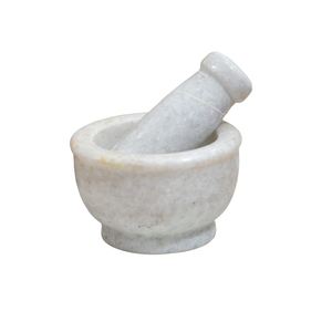 Mortero y Maja de Mármol de Forma Redonda con la Mejor Calidad, Mortero y Maja de Restaurante para Accesorios de Cocina - Product Image 1