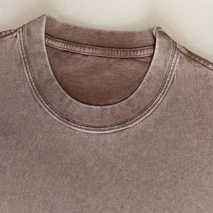 T-shirt décontracté délavé à l'acide, dernière tendance, pour hommes grandes tailles, en coton, plusieurs couleurs, coupe oversize, style vintage, service OEM - Product Image 5