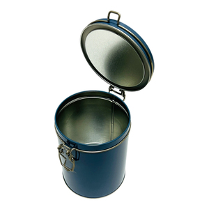 Contenedor de almacenamiento de hojalata sin plástico para alimentos, nuevo diseño personalizado, caja de <span class=keywords><strong>Metal</strong></span> cilíndrica, lata de té hermética redonda reciclable - Product Image 4