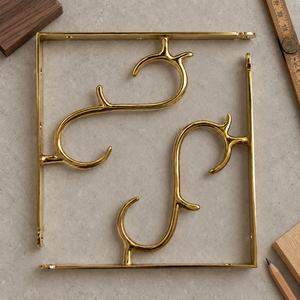 Soporte de Pared Decorativo SHUBHAM de Metal Dorado, 8 Pulgadas, Resistente, con Diseño de Espiral, para Muebles - Product Image 2