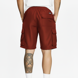 Pantalones cortos de hombre de algodón de color liso, estilo casual, tipo cargo, de media longitud, ajustados, de talla grande, con 6 bolsillos, ¡los más vendidos! - Product Image 3