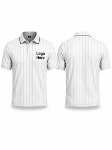 เสื้อเชิ้ตแขนสั้นผู้ชาย ผ้าถักโพลีเอสเตอร์/คอตตอน ระบายอากาศได้ดี สไตล์ลำลอง ปักโลโก้ตามสั่งด้านหน้า รับผลิตแบบ OEM - Product Image 1