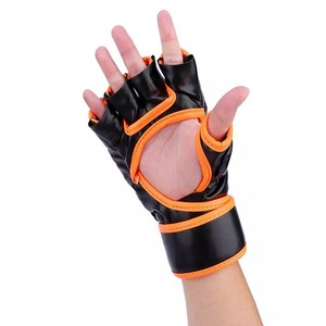Gants de boxe MMA en cuir PU fabriqués sur mesure avec fermeture auto-agrippante, haute qualité, unisexe, vente en gros, logo personnalisé - Product Image 4