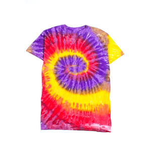 เสื้อยืดแขนสั้นผู้ชายลายมัดย้อม คอกลม ทรงปกติ ผ้าเจอร์ซีย์สีเทา เสื้อยืดลำลองสำหรับผู้ชาย - Product Image 1