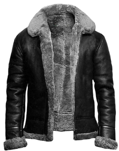 Windproof Breathable Plaid Winter <b>Men's</b> Leather <b>Jacket</b> Eco-Friendly Long Sleeves Front Logo Streetwear Casual Everyday Wear - Product Image 1