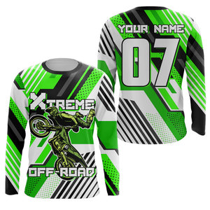 Jersey de Motocross Personalizado para Adultos, Camiseta de Manga Larga para Carreras de Descenso, Secado Rápido y Transpirable, Nombre del Equipo OEM - Product Image 1
