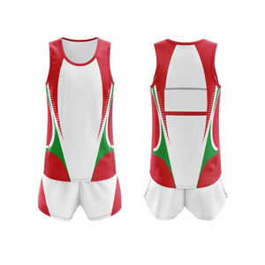 Conjunto de Uniforme Deportivo para Atletismo, Impreso, de Secado Rápido, Transpirable, 100% Poliéster, Unisex, Fabricación Profesional - Product Image 1