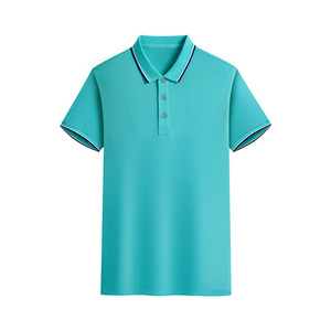 Polo de manga corta de verano para hombre de alta calidad, de secado rápido, transpirable, de algodón suave. - Product Image 1