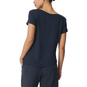 Camiseta Casual para Mujer, Cuello en V, Corte Regular, Manga Corta, Color Liso Personalizado, Alta Calidad, Venta al Por Mayor para Verano - Product Image 6