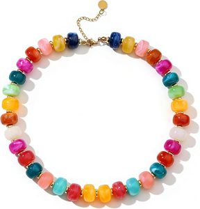 Collier fantaisie en perles de résine noires naturelles multicouches de qualité supérieure, fermoir plaqué or fait main, bijoux de fête pour femme - Product Image 5