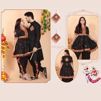 Ensemble Premium Spécial Navratri pour Couple : Kurta en Coton pour Homme et Kediya Dhoti en Coton pour Femme - Prix de Gros par Royal Export