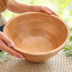 Bol à salade en bois de manguier fait main, bol à fruits en bois, décoration d'intérieur, service de réception pour les fêtes - Product Image 6