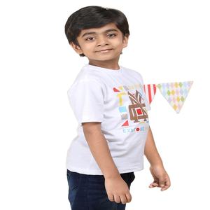 Smart Look 100% Algodón en diferentes métodos de impresión y Material Camiseta de cuello redondo para niños en stock para la venta - Product Image 1