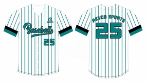 เสื้อเจอร์ซีย์เบสบอลธรรมดาสำหรับผู้ชายเสื้อคอวีปักลายด้วยผ้าซับลิเมชันสำหรับชายหนุ่มออกแบบได้ตามต้องการ - Product Image 5