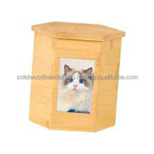 Caja de madera para urna funeraria hecha a mano para cenizas de mascotas Urnas de cremación de madera para cenizas de gatos y perros Urnas de palisandro a bajo precio - Product Image 2
