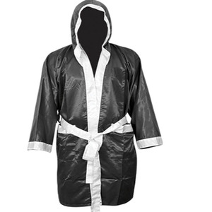 Bata de Boxeo Profesional de Tela Satinada con Bordado Personalizado y Sublimación para Gimnasio, Boxeo, Karate y Entrenamiento - Product Image 2