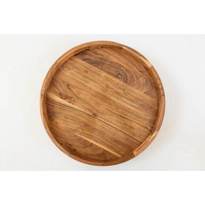 จานหมุนไม้ทำมือลายดอกไม้พร้อมชามกลางลายพืชวินเทจ ดีไซน์เพ้นท์มือ - Product Image 6