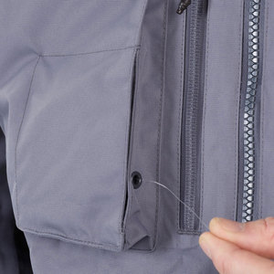 Veste de pêche imperméable respirante pour homme, dernière conception, gris noir, à capuche, fermeture éclair, poche avant, vêtements d'extérieur - Product Image 4