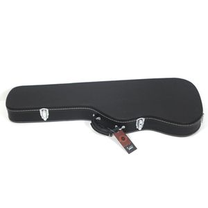 Custodia rigida per chitarra elettrica di alta qualità con superficie liscia microincavata e flangia dritta - Nera - Product Image 3
