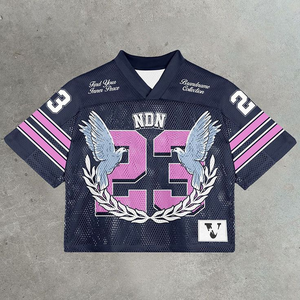 Camiseta de Fútbol Personalizada, Transpirable, Talla Grande, Manga Corta, Malla con Estampado por Sublimación, Estilo Urbano, OEM, para Hombre - Product Image 5