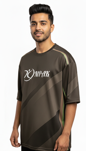 Camiseta Sublimada Oversize para Hombre, Estilo Casual Urbano, Corte Regular, Poliéster/Algodón, Secado Rápido, Transpirable - Product Image 5