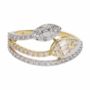 แหวนเพชร CVD ทอง 14K สี F ระดับความสะอาด VVS VS รูปทรงหลากหลาย ดีไซน์แบบพันรอบ สำหรับผู้หญิง ดีไซน์หรูหรา - Product Image 3