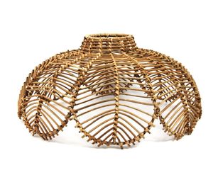 Lámpara Colgante de Mimbre Tejida a Mano con Diseño Floral, Pantalla de Luz Colgante de Mimbre Natural para Decoración Boho del Hogar, Venta al por Mayor - Product Image 2