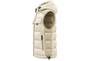 Chaleco Acolchado con Capucha para Hombre, Color Crema, Sin Mangas, Cálido y Aislante, el Más Vendido del 2026, Fabricante OEM - Product Image 4
