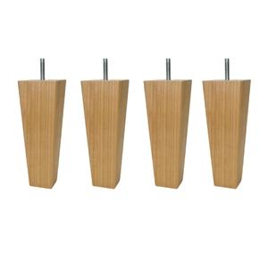 Pieds de canapé en bois massif à prix d'usine, pieds de meubles carrés de remplacement, vente en gros, approvisionnement en vrac, OEM ODM, coût compétitif - Product Image 1