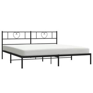 Cadre de lit en métal noir avec tête de lit 72''x83,9'' sans matelas - Product Image 3