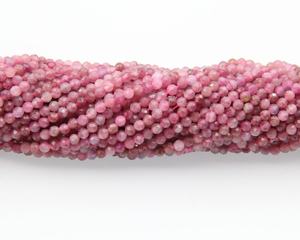 Cuentas Redondas Facetadas de Turmalina Rosa Natural de 2mm 3mm 4mm, Cuentas Sueltas de Piedras Preciosas para la Fabricación de Joyería DIY - Product Image 6