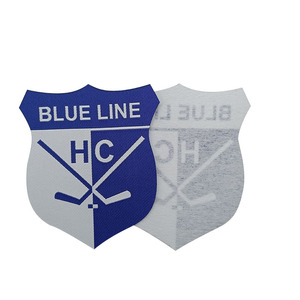 Top Woven Patch and Custom Woven Patch Quality Embroidered Woven Patches Woven Fabric Patches Vintage Shield Hockey HC - Product Image 1