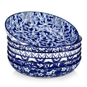 Tazón de Cerámica para Servir al por Mayor |   Tazones de Porcelana con Ribete Rojo, India - Product Image 3
