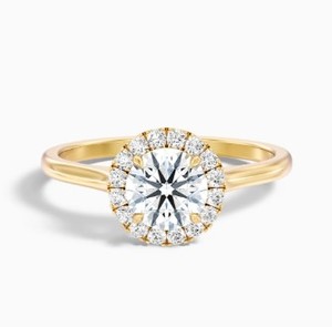 Round Cut Moissanite <b>Ring</b> 925 Sterling Silver Rhodium Plated Classic Engagement <b>Ring</b> <b>Dainty</b> Minimalist Elegant Bridal Jewelry - Product Image 4