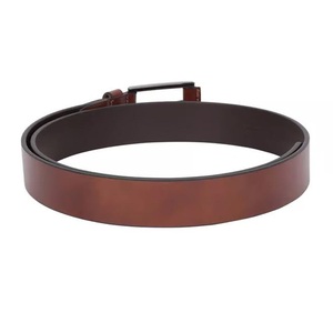 Cinturón de Vestir de Cuero Genuino de Grano Completo Color Camel Marrón para Hombre, Venta al Por Mayor - Product Image 6