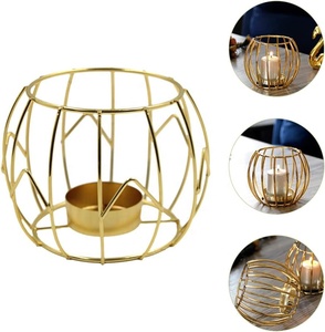 Malla de alambre geométrica, decoración de iluminación antigua altamente decorativa, portavelas votivas de colecciones impresionantes - Product Image 4