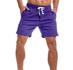 Pantalones Cortos de Hombre de Lana Peinada con Cintura Elástica, Color Sólido, Casuales, Transpirables, de Secado Rápido, Ecológicos, Estilo Urbano, Ropa Deportiva - Product Image 4