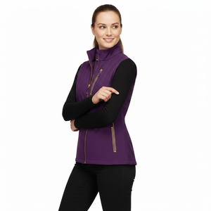 Gilet d'hiver coupe-vent en softshell à carreaux sans manches pour homme, col montant, imperméable, vente en gros - Product Image 3
