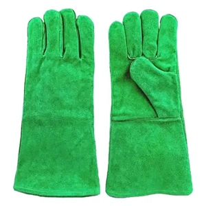 Wholesale Cowhide Split Leather Heat & <b>Fire</b> Resistant Welding Gloves with CE Certified Safety Cuff Durable Construction - Product Image 3