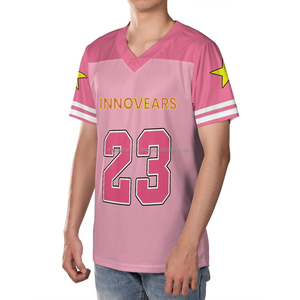 Venta al por mayor de camisetas de fútbol americano personalizadas para hombres, camiseta de aficionado al fútbol cosida bordada en talla grande con logotipo personalizado - Product Image 5