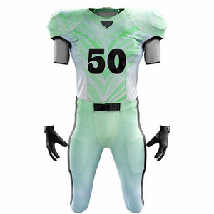Ensemble de football américain haute résistance avec tissu flexible, coutures renforcées et design du logo de l'équipe - Product Image 3