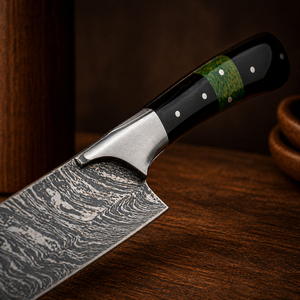 Custom Handmade Modern Chef <b>Knife</b> Extra <b>Sharp</b> Forged Damascus Steel Blade 8-9.9in Length Ambidextrous Wood+Resin - Product Image 2