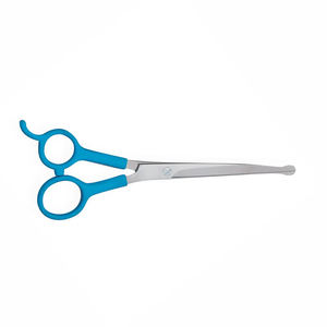 plastic scissor Best Quality Plastic Handle Hairdressing Scissors Stainless Steel <b>Blade</b> Professional Blue Handle Manual Hair - Product Image 1